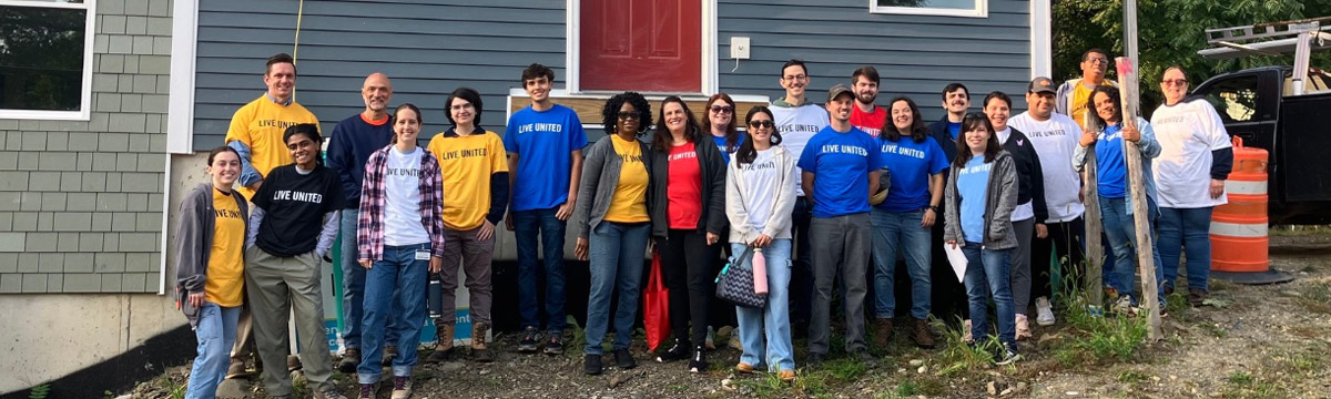 Central Hudson employees volunteering for Habitat for Humanity during a United Way Day of Caring