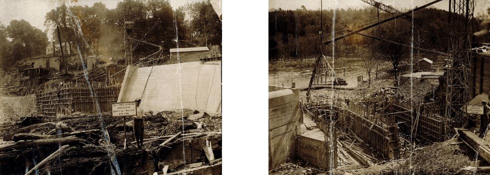 Construction of the Dashville Dam (~1920)