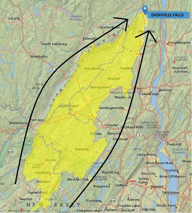 Drainage basin upstream from Dashville Falls