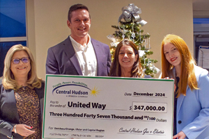 Central Hudson donation presentation to United Way